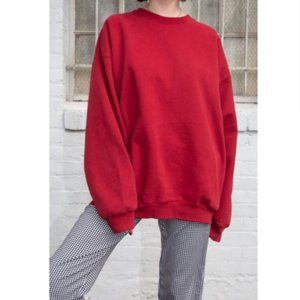 Brandy Melville | Sweaters | Brandy Melville Oversized Red Sweater |  Poshmark